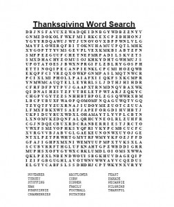 Download Thanksgiving Word Search 2